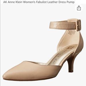 Anne Klein Women's Fabulist Leather Dress Pump Natural / Nude size 8